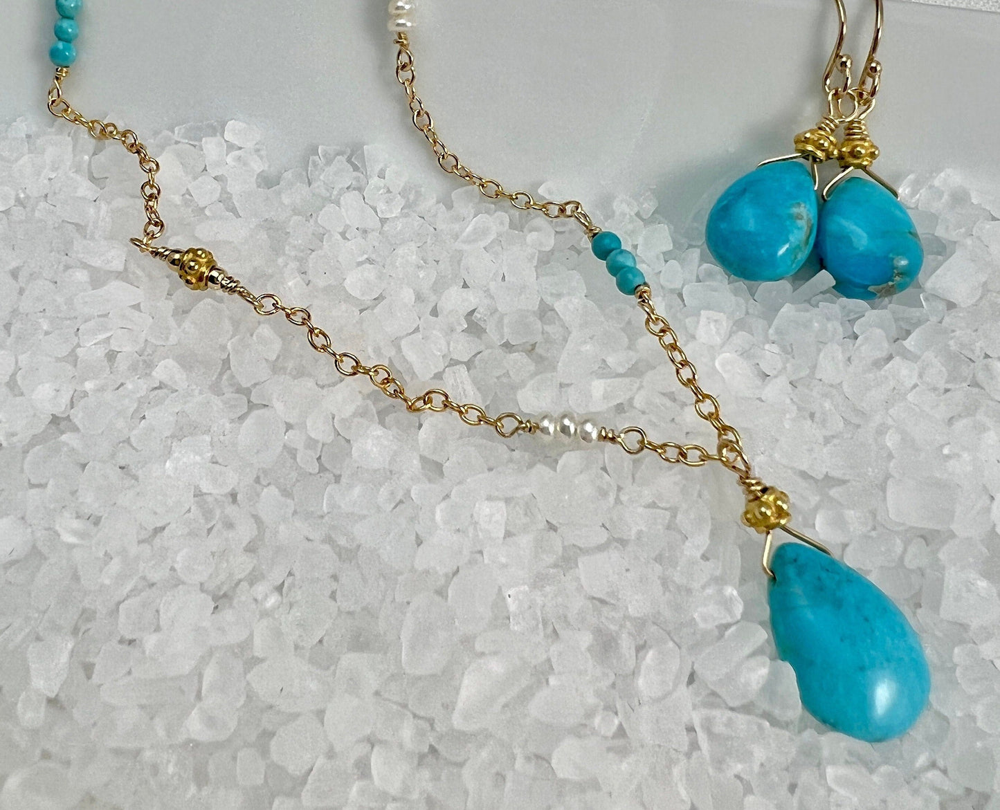 Sleeping Beauty Turquoise Drop Necklace