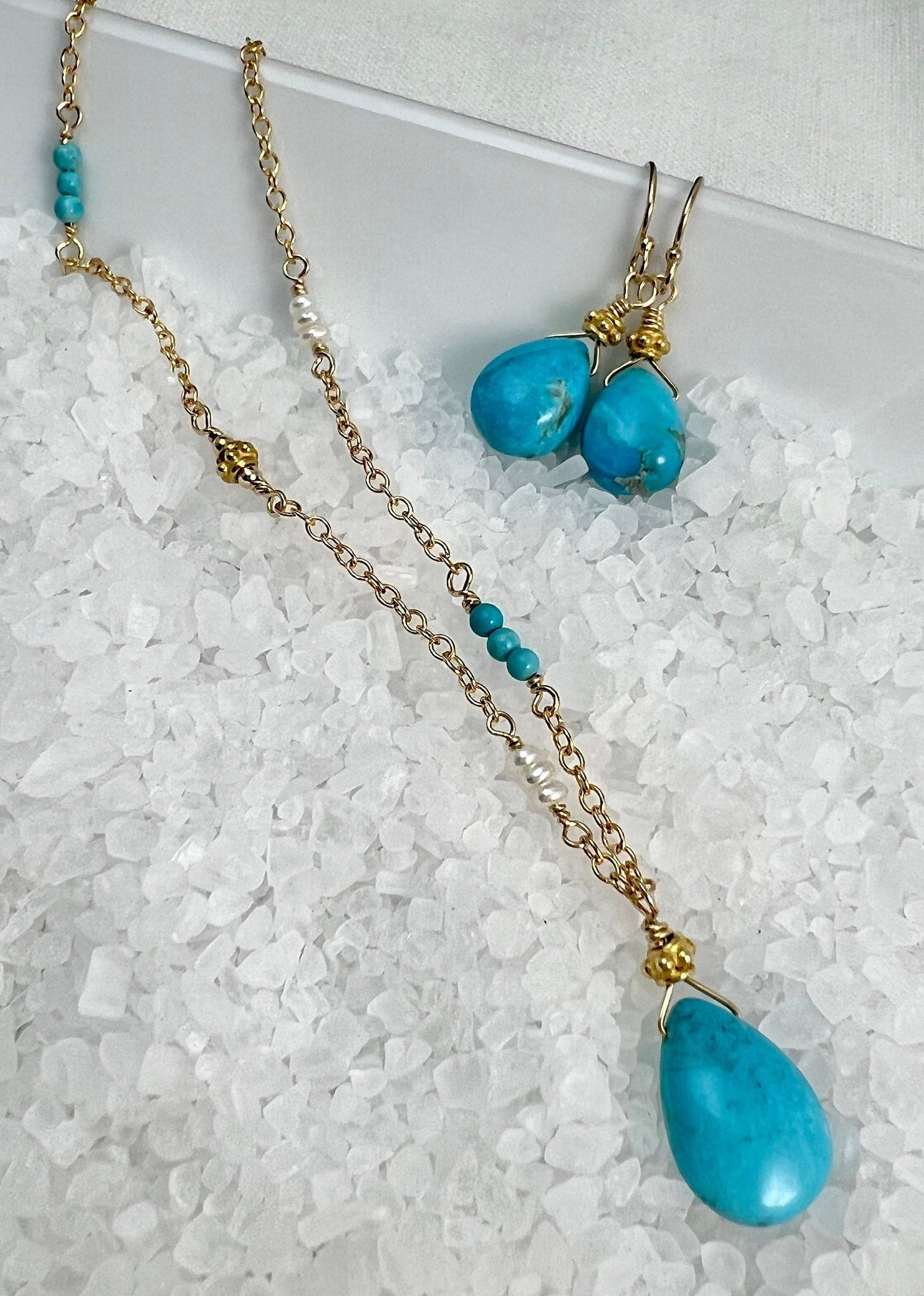 Sleeping Beauty Turquoise Drop Necklace