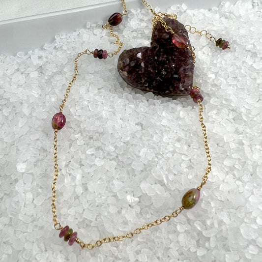 Watermelon Tourmaline Necklace