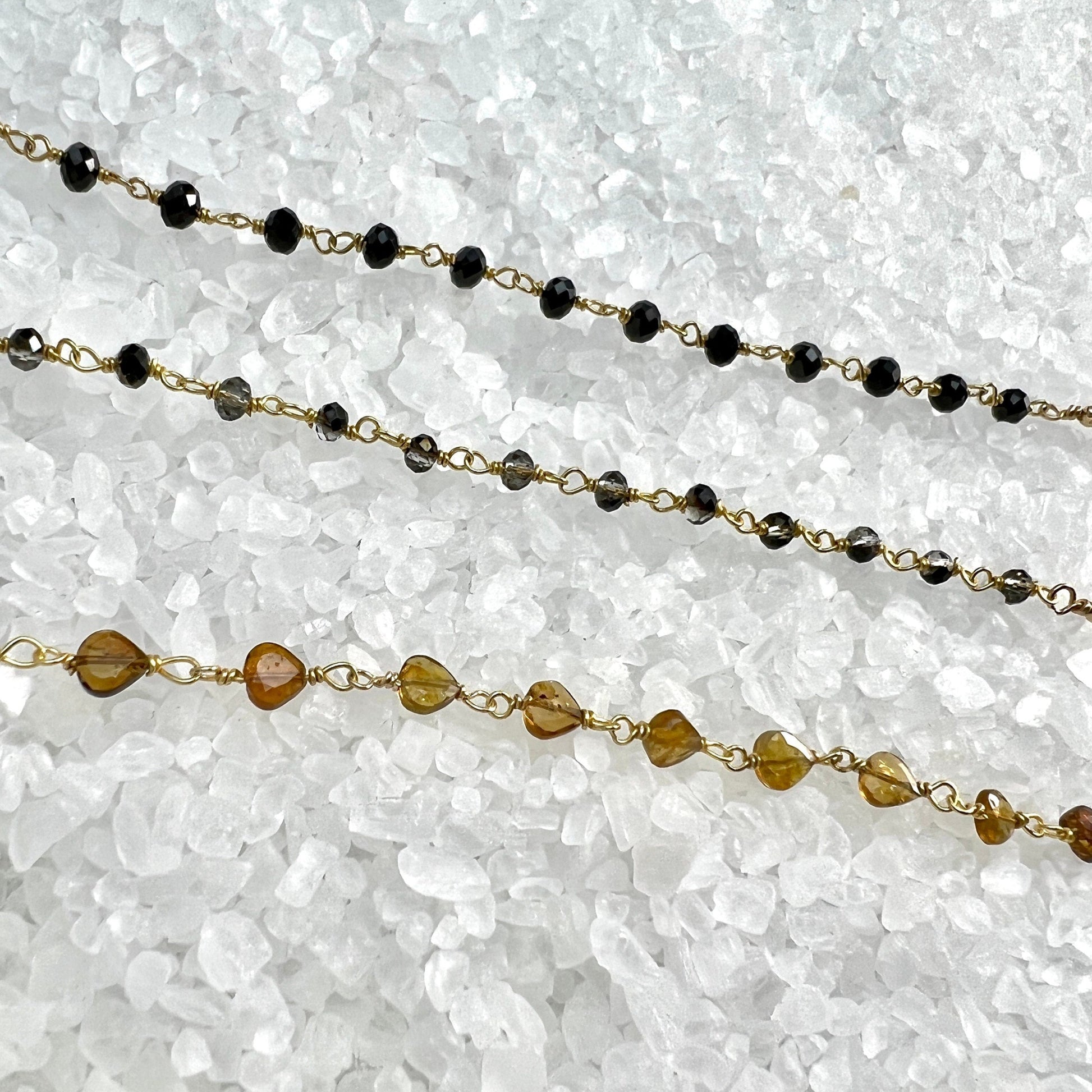 Faceted Gemstone Bracelets, Black Spinel Bracelet, Tourmaline Bracelet, Quartz Bracelet