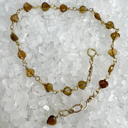 Faceted Gemstone Bracelets, Black Spinel Bracelet, Tourmaline Bracelet, Quartz Bracelet