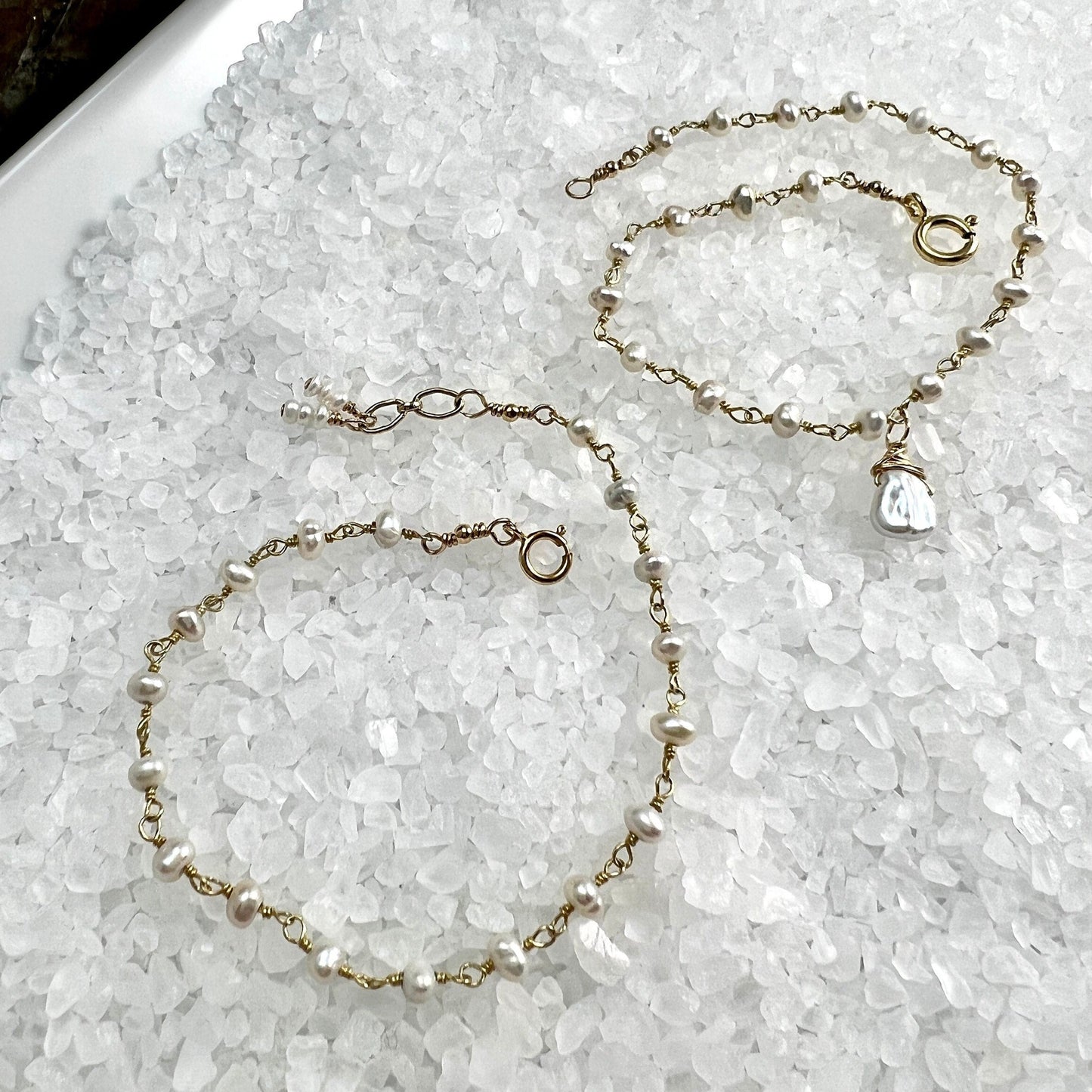 Pearl Station Bracelet, June Birthstone