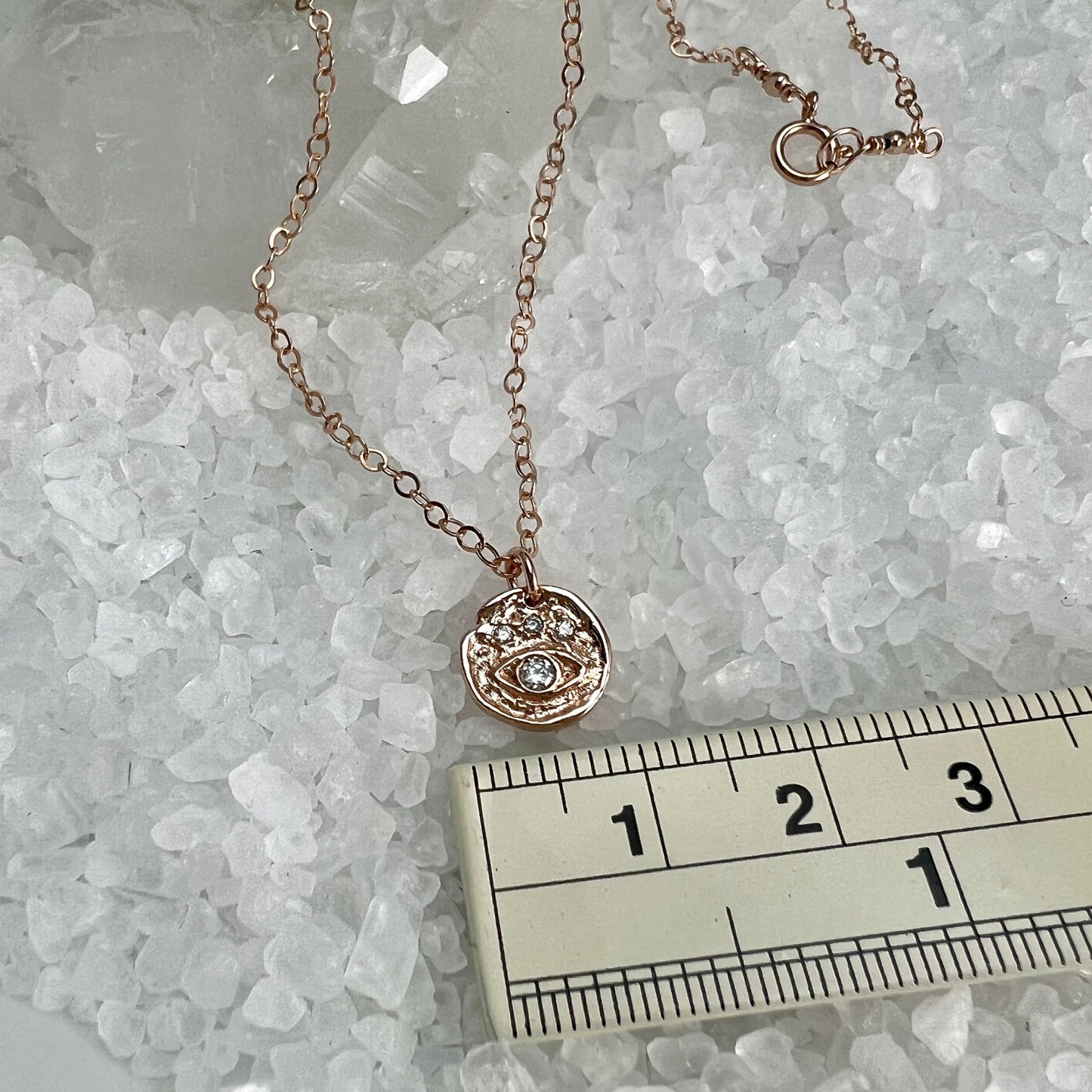 Rose Gold Evil Eye Necklace