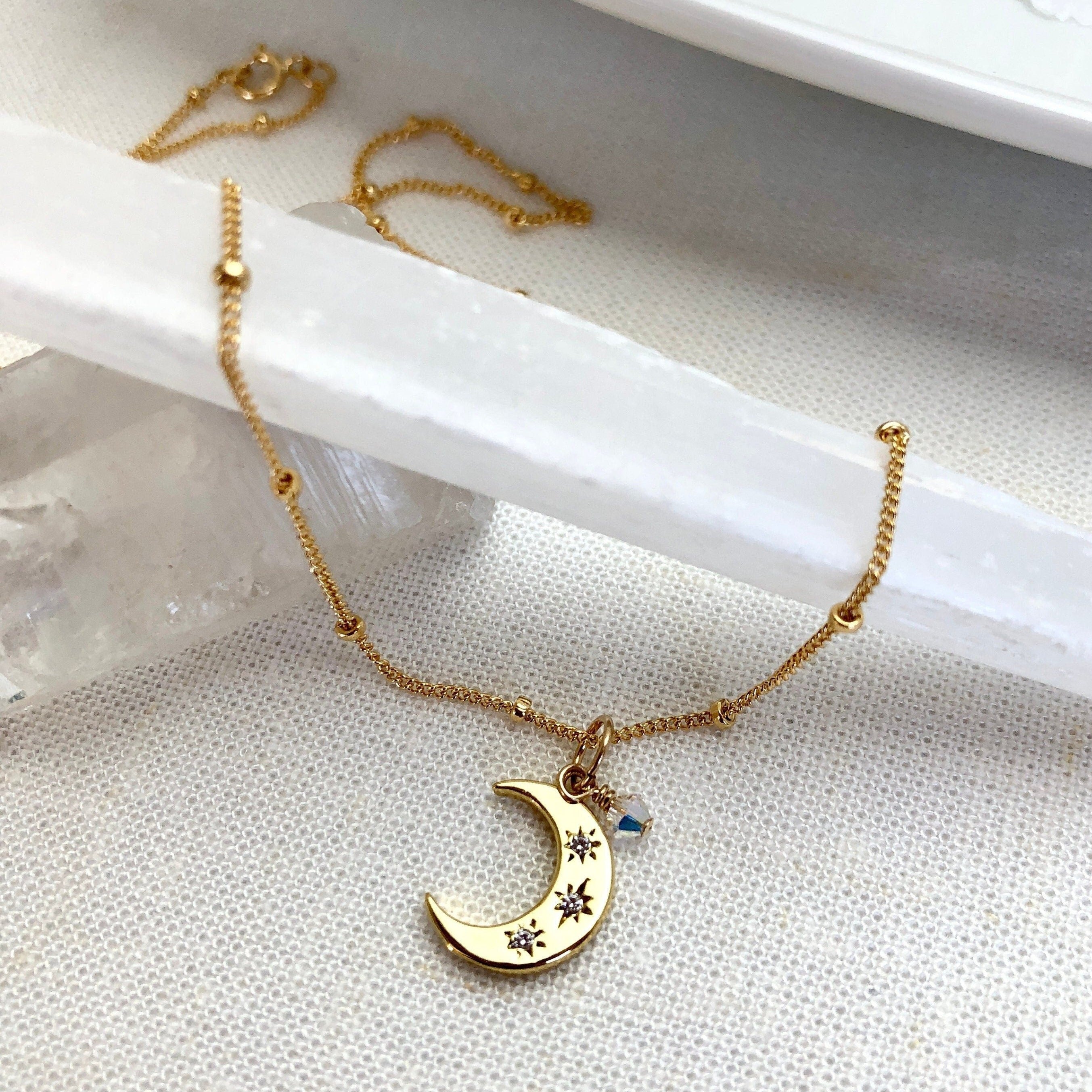 Diamond Star and Moon Necklace – Roxanne First