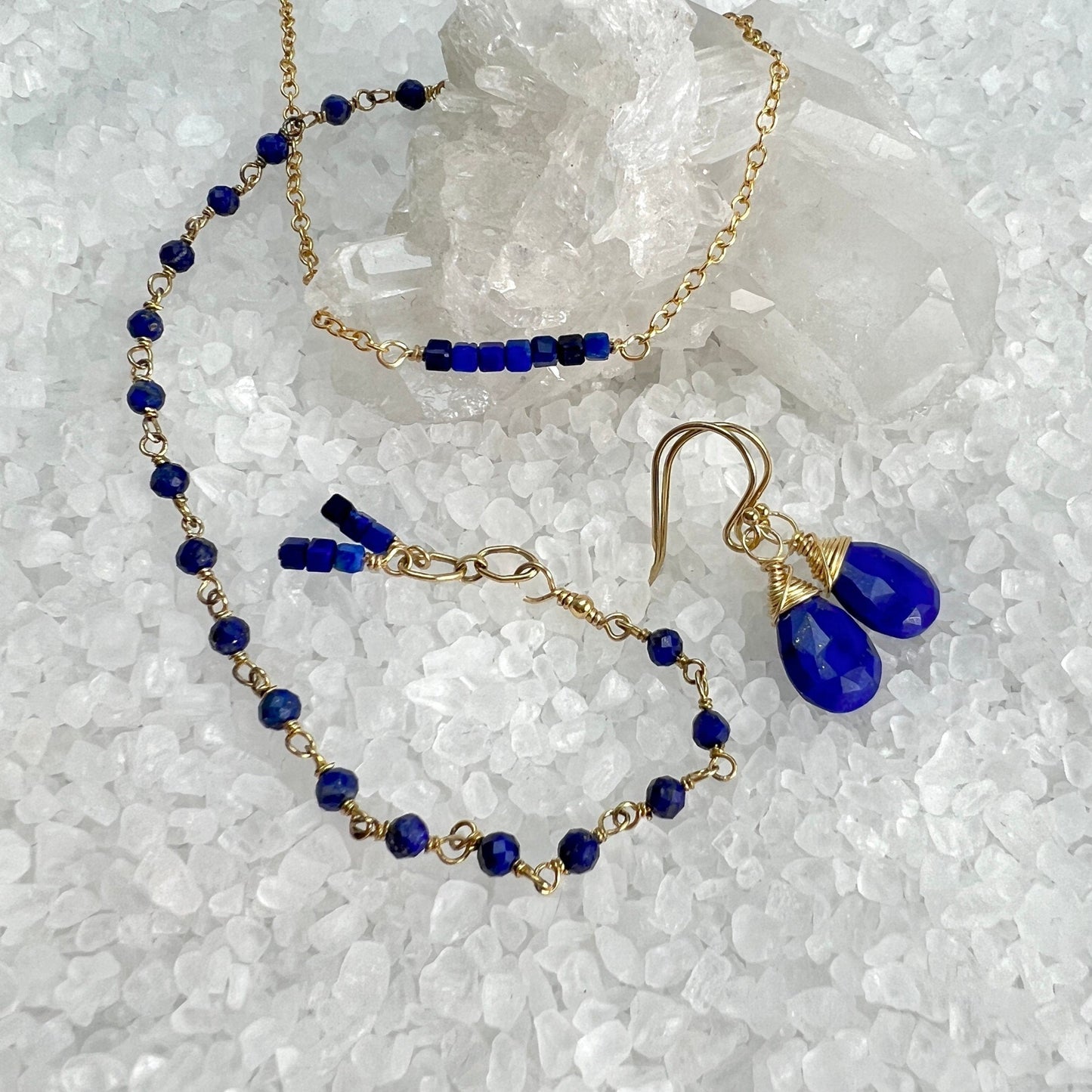 Blue Lapis Lazuli Dangle Earrings