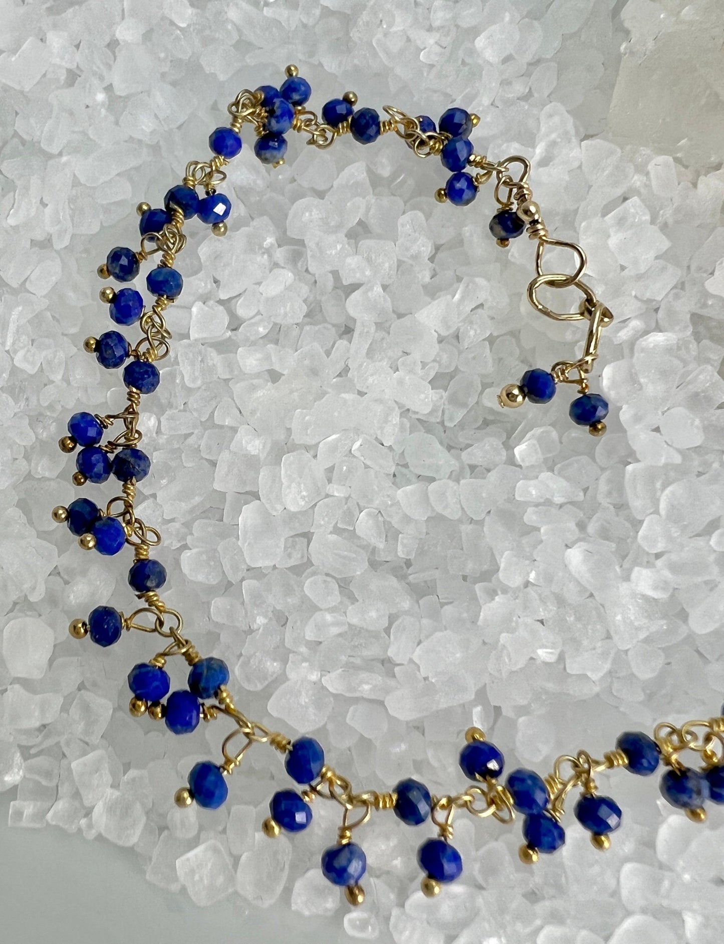 Blue Lapis Fringe Bracelet