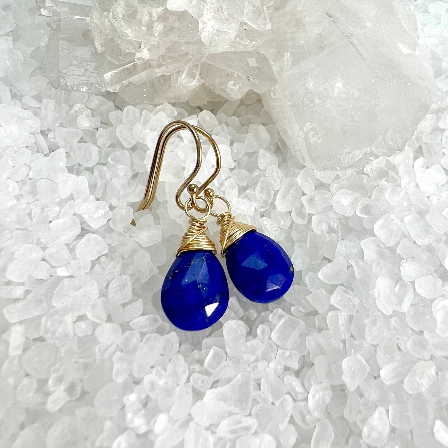 Blue Lapis Lazuli Dangle Earrings