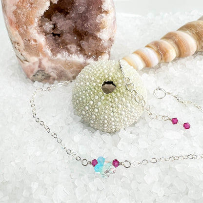 Swarovski Crystal Anklet, Flower Crystal Anklet