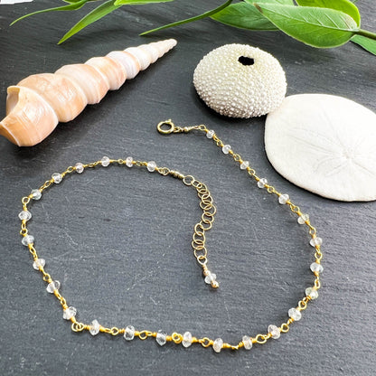 Aquamarine Link Anklet