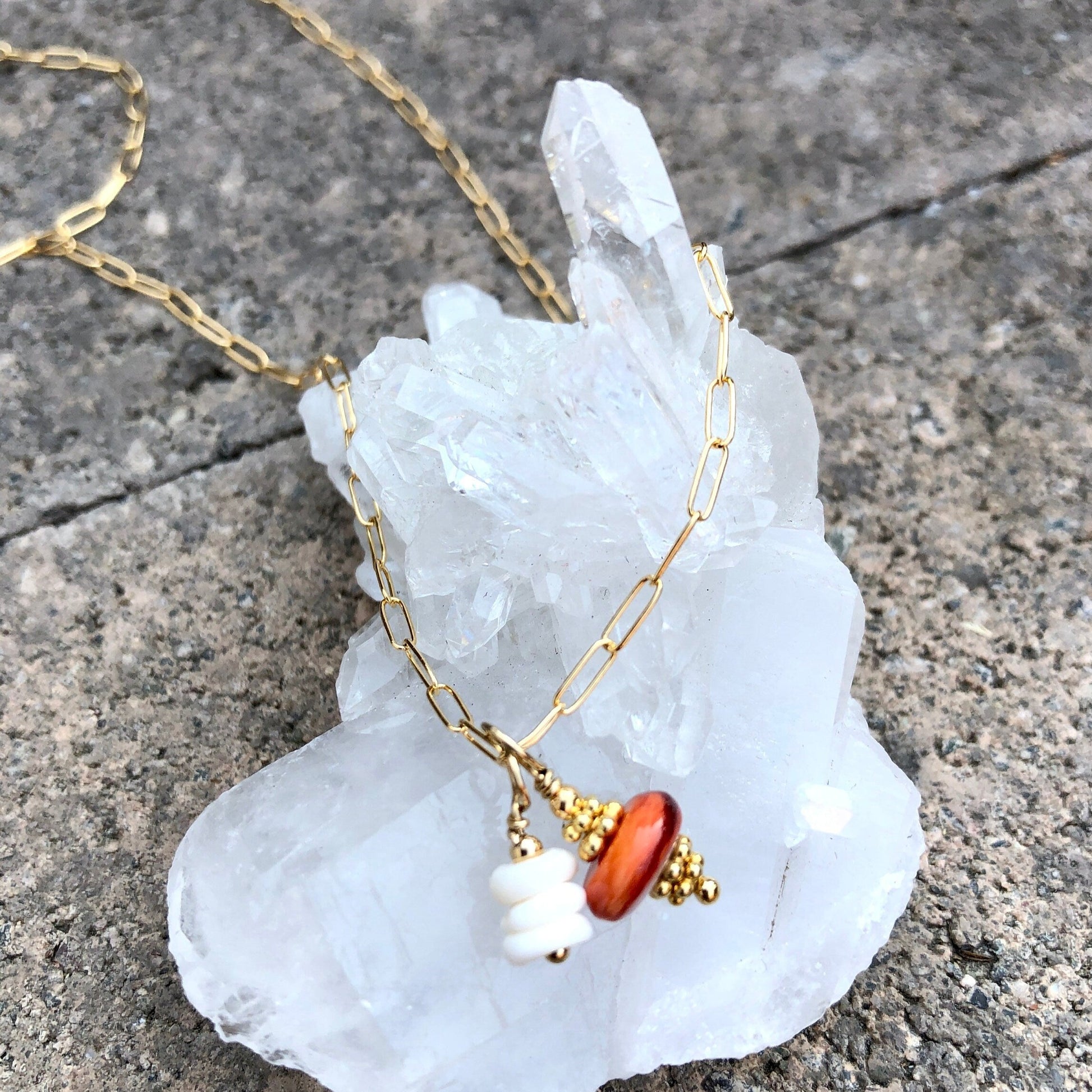 Puka Shell Necklace, Spiny Oyster Necklace