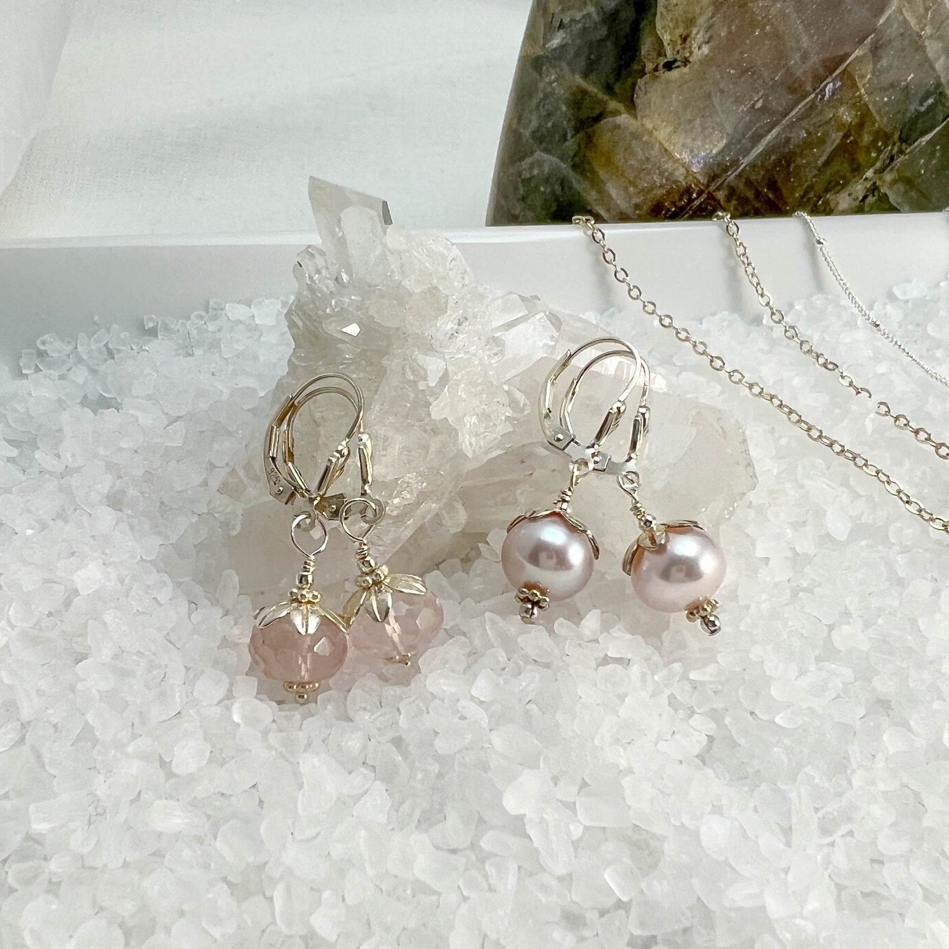 Rose Quartz Earrings